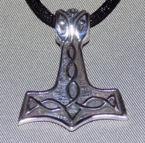 Sterling Silver Thor's Hammer Celtic Necklace